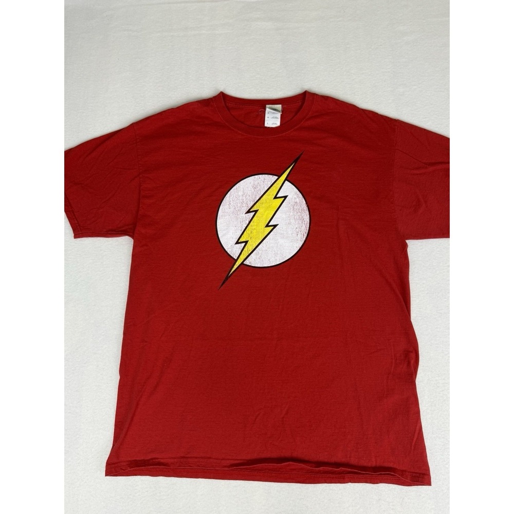 Vintage DC Comics Men's T Shirt The Flash Original Logo Graphic Tee Size‎ Large